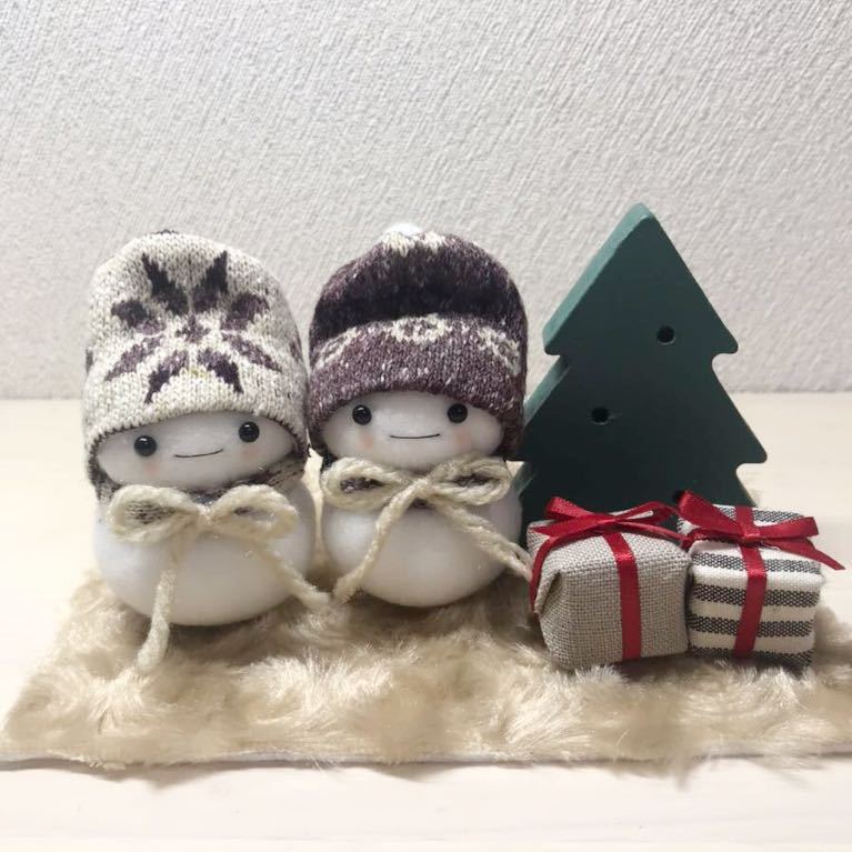 ハンドメイド　ゆきだるま クリスマス　冬のインテリア　雪だるま　ニット帽 _画像7