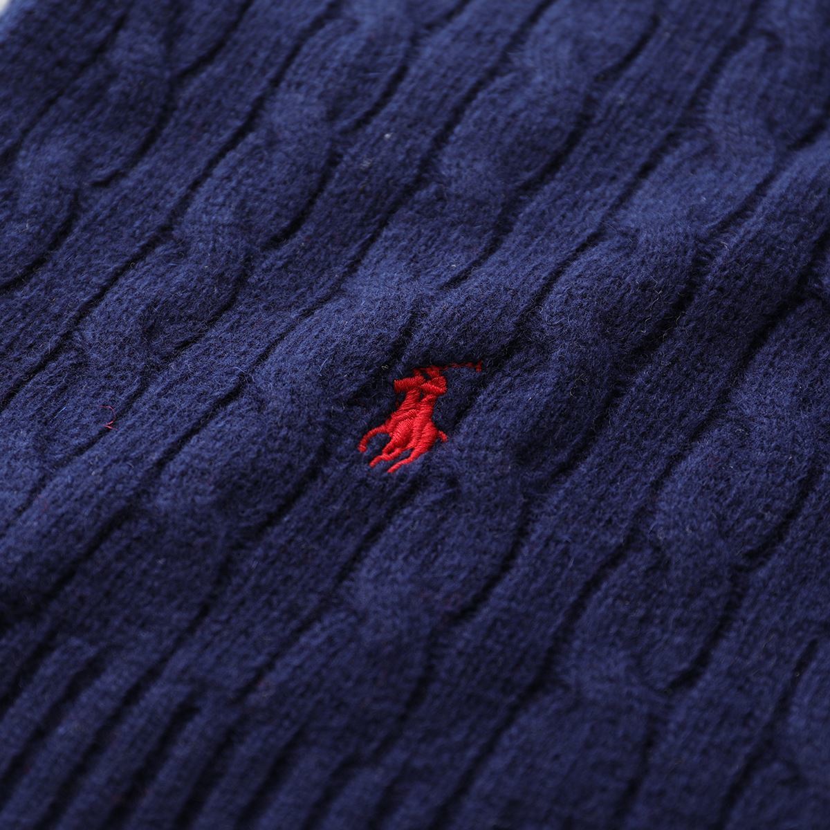 新品■POLO RALPH LAUREN■ケーブルニットマフラー■ ポロ ラルフローレン ネイビー 紺■ポニーロゴ刺繍■CLASSIC CABLE SCARF PC0731_画像2