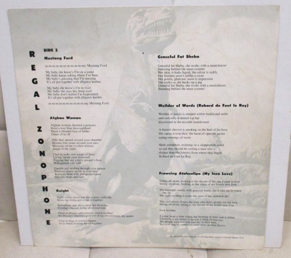☆彡 英國盤 Tyrannosaurus Rex My People Were Fair -[ UK mono ORIG '68 Regal Zonophone LRZ 1003 MAT1/1 ]　With lyric insert._画像6