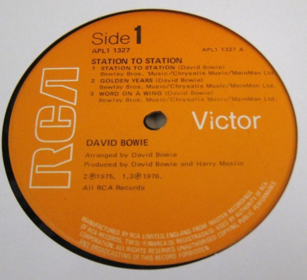 ☆彡 英國盤 David Bowie Station To Station [ UK ORIG '76 RCA APL1-1327 ]_画像6