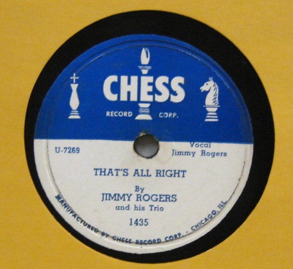 BLUES 78rpm ☆ Jimmy Rogers And His Trio That's All Right / Ludella [ US '50 Chess 1435 ] SP盤_画像1