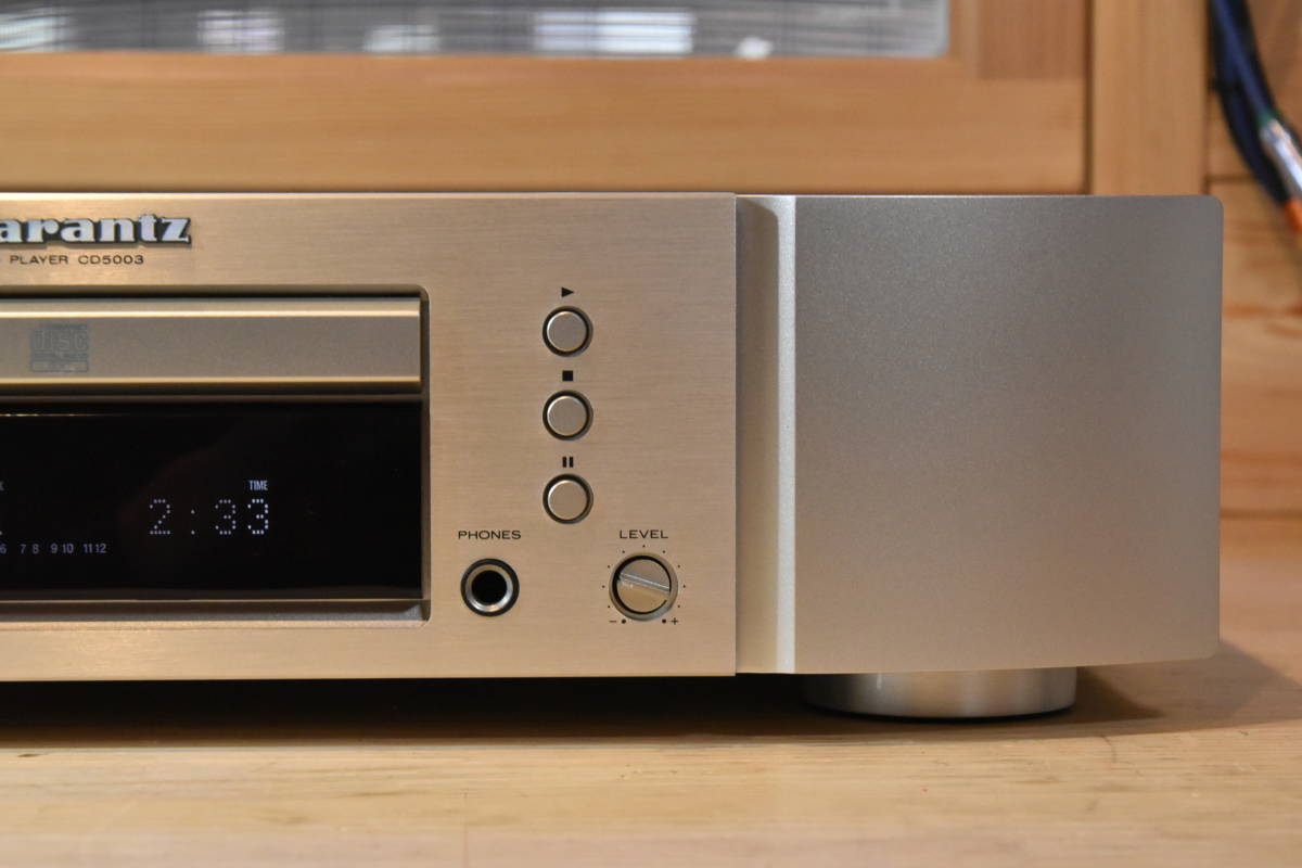 プロントパネルきれいです！ ピックアップ、ベルト交換済み メンテナンス品 Marantz CDプレイヤー CD-5003　管理番号K193_画像3