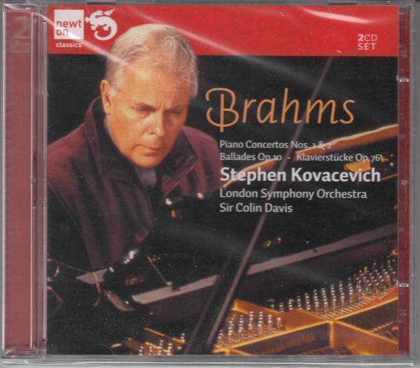[2CD/Newton]ブラームス:ピアノ協奏曲第1&2番他/S.コヴァセヴィチ(p)&C.デイヴィス&ロンドン交響楽団 1979.12他_画像1