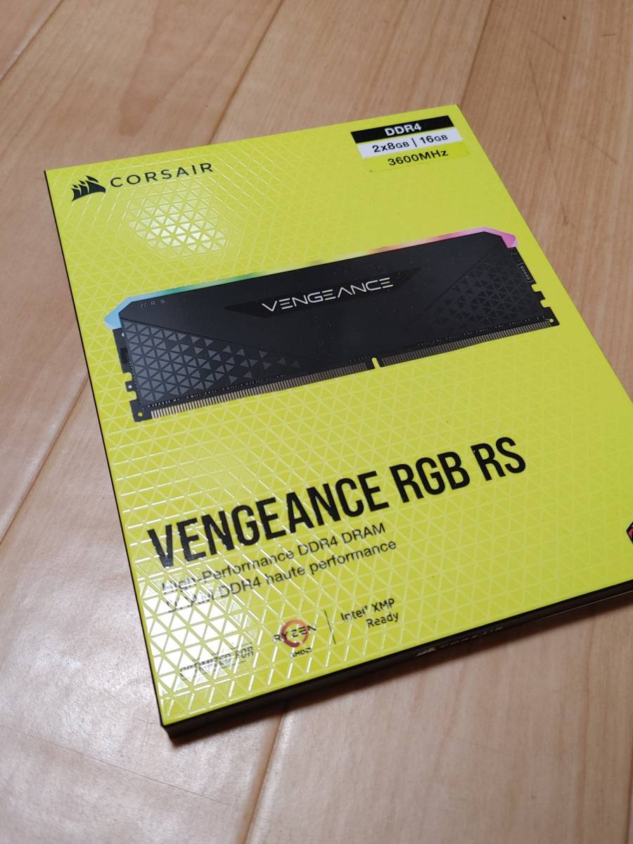 Corsair VENGEANCE RGB RS DDR4シリーズ DDR4-3600MHz デスクトップPC用メモリ 16GB [8GB×2枚] _画像1