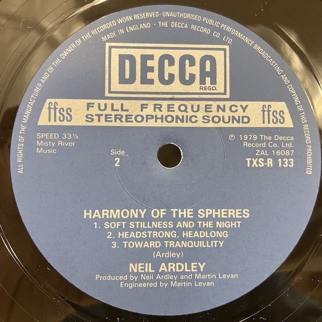 ■即決 JAZZROCK Neil Ardley / Harmony of the Spheres txsr133 pr0085 英オリジナル ニール・アードレイ_画像3