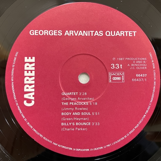 ■即決 JAZZ Georges Arvaniras / Georges Arvaniras Quartet 66.437 ej3908 仏オリジナル ジョルジュ・アルヴァニタの画像6