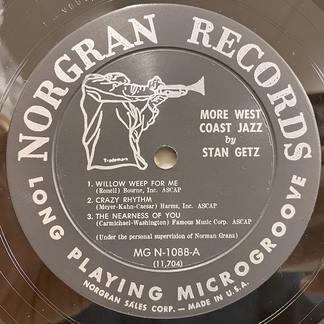 ■即決 JAZZ Stan Getz / More West Coast Jazz Mgn1088 j38989 米盤、艶無黒銀Tp/Dg Mono スタン・ゲッツ_画像3