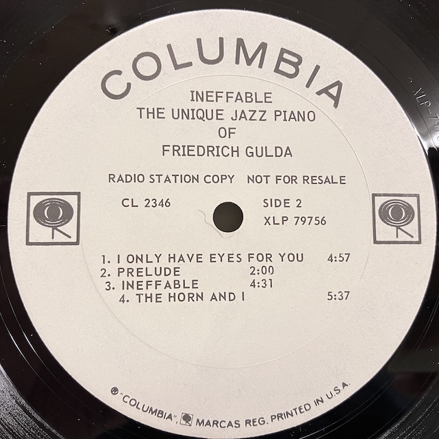 ■即決 JAZZ Friedrich Gulda / Ineffable The Unique Jazz Piano Of Friedrich Gulda Cl2346 ej4044 米オリジナル、2eye Mono プロモ_画像4