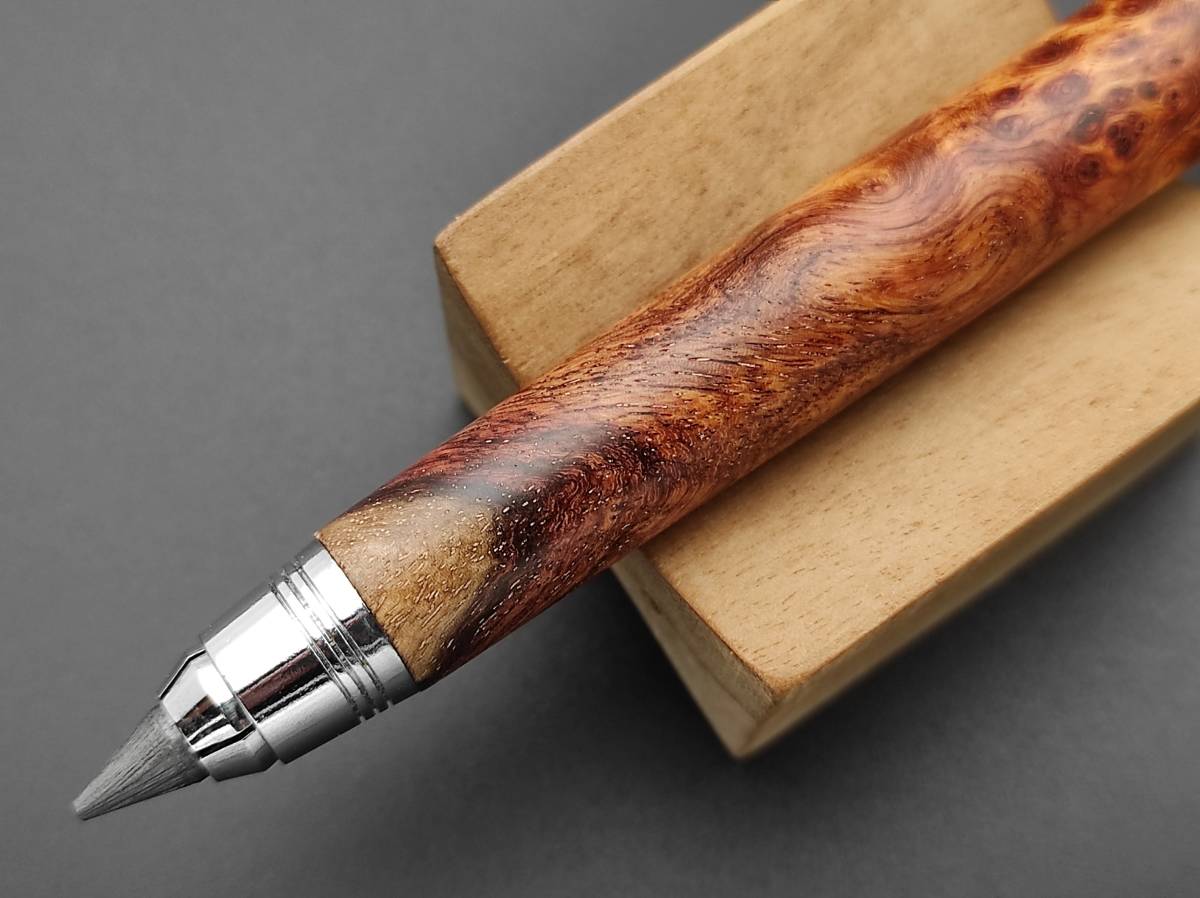 【FongLai Woodworks】5.6mm　芯ホルダー　【花梨の瘤材】Clutch Pencil_画像10
