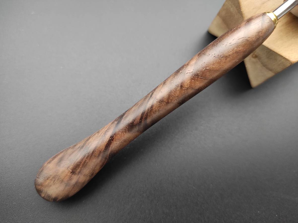 【FongLai Woodworks】銘木コーヒースプ－ン【トルコ ウォルナット】 縮み杢　コーヒーメジャーCOFFEE SCOOP_画像4