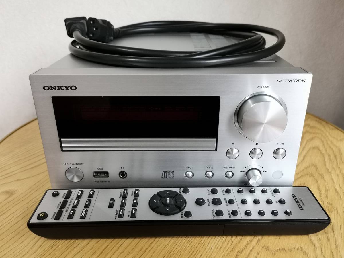 ♪♪♪ ONKYO/オンキヨー CR-N755 ネットワークCDレシーバー ハイレゾ DSD対応 シルバー 美品 ♪♪♪_画像1