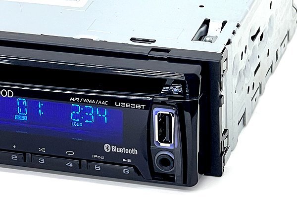 KENWOOD ケンウッド U383BT 1DIN CDプレイヤー MP3/WMA/AAC対応 CD/USB/Bluetooth レシーバー カー用品 オーディオ_画像3