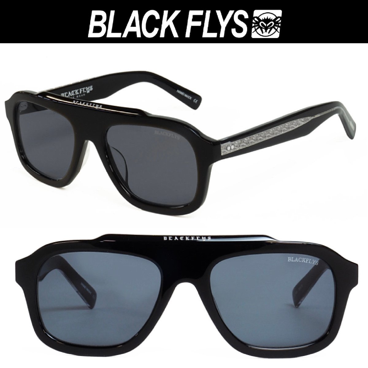 グレーレンズ ブラックフライ FLY BALLER サングラス BlackFlys BLACK-SILVER/GREY