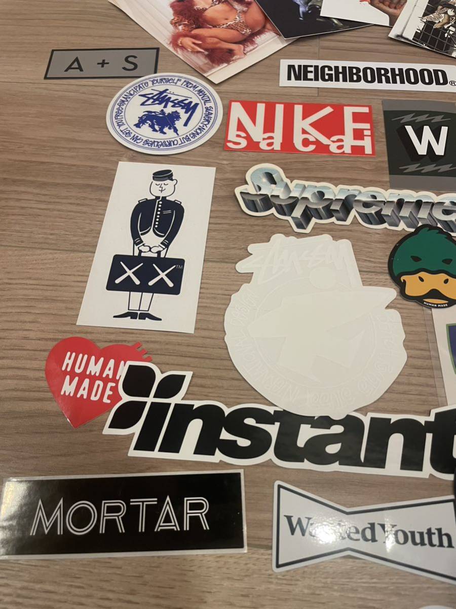 【1円スタート】 ストリートブランド ショップステッカー 30枚セット supreme wtaps sacaiSticker _画像3