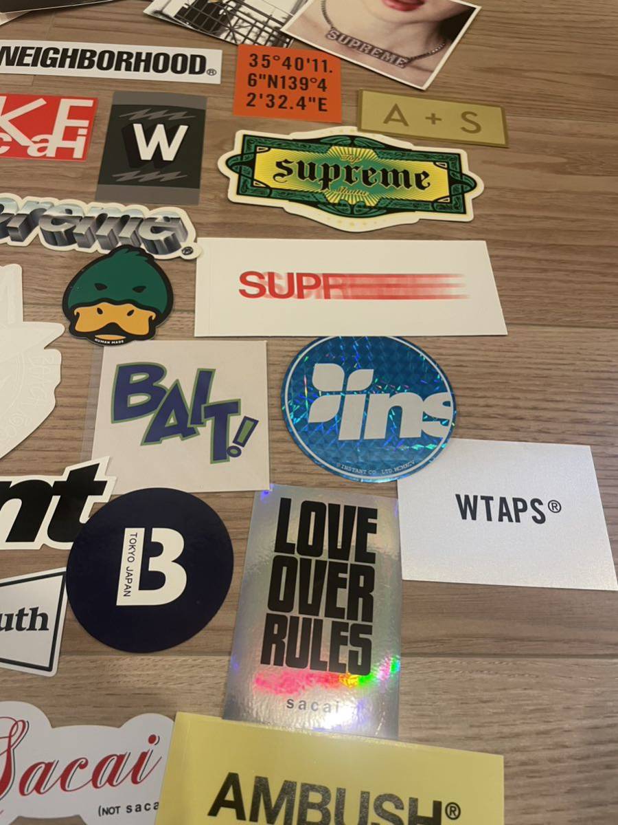 【1円スタート】 ストリートブランド ショップステッカー 30枚セット supreme wtaps sacaiSticker _画像4