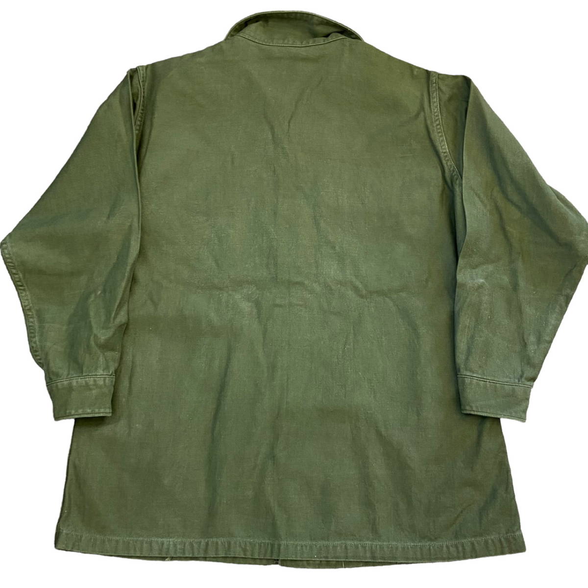 60s 米軍 U.S.ARMY ユーティリティシャツ 16 1/2×32 オリーブ グリーン Cotton Sateen OG 107 ミリタリー シャツ ジャケット ヴィンテージの画像6