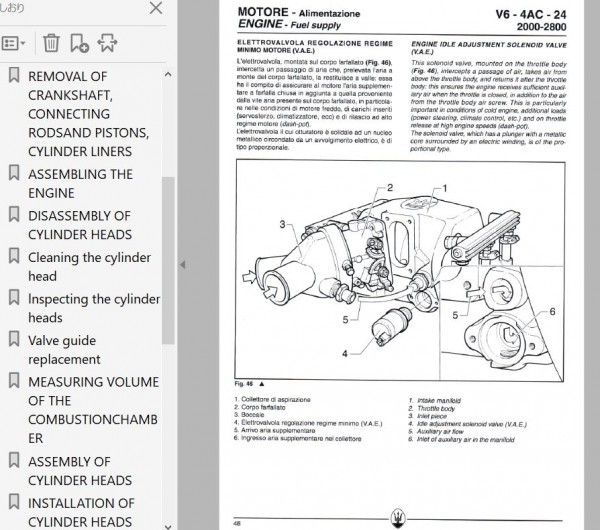  Maserati Cuatro Porte IV engine service book repair book Quattroporte Quattro Porte 