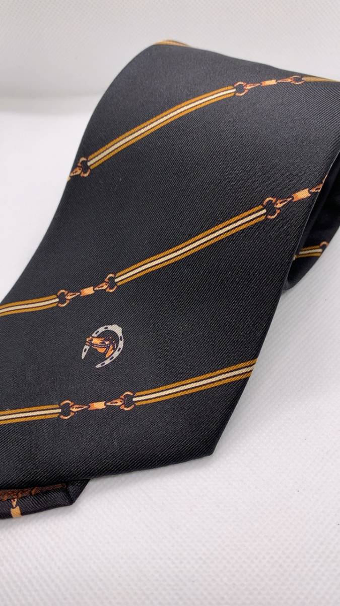 【e23】◆◇ネクタイ大量入荷◇◆【Gucci】グッチ　ネクタイ　シルク100％　ホース蹄鉄☆1円スーパーセール☆_画像2