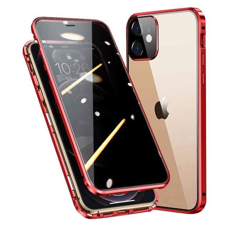 iPhone 12 mini ケース iPhone 12 のぞき防止タイプ mini スマホケース B レッド iPhone 12 mini Case 新品 未使用_画像1