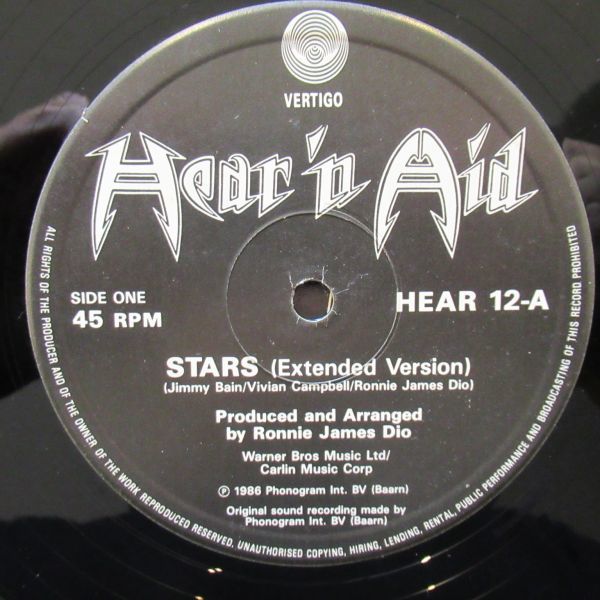 HARD ROCK 12インチ/UK ORIG./Hear'n Aid - Stars/A-11259_画像3