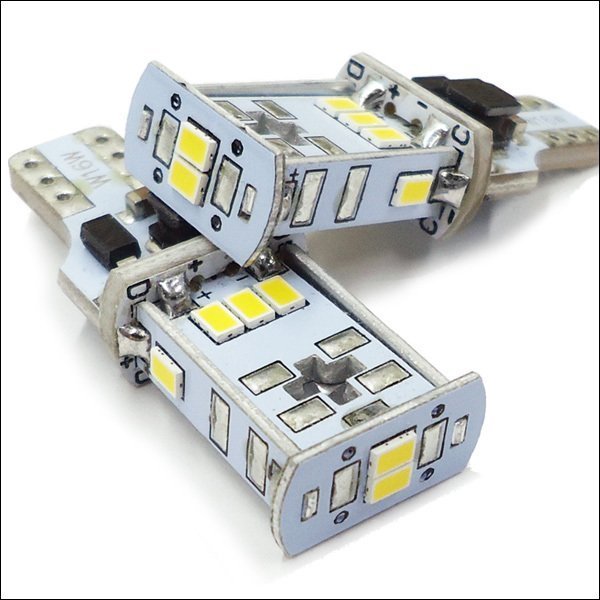 LEDバックランプ キャンセラー内蔵 T16 T15 12V 3020SMD 10連 白 2個セット (287) 送料無料/20_画像2