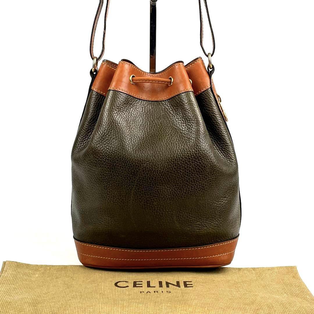 美品】CELINE セリーヌ ショルダーバッグ 巾着 ガンチーニ リング