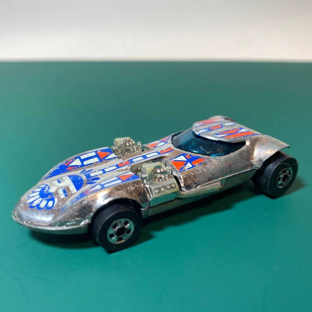 スーパークロームス　ツインミル　昭和マテルHOTWHEELホットウィール　古いミニカー　香港製_画像1