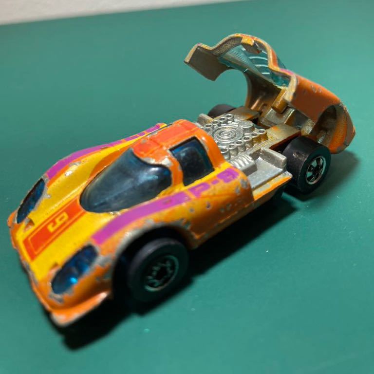 1974年　当時物 マテル ホットウィール ポルシェ　P-917フライングカラー ビンテージ ミニカ　porsche Vintage Mattel Hot Wheels 香港製_画像6