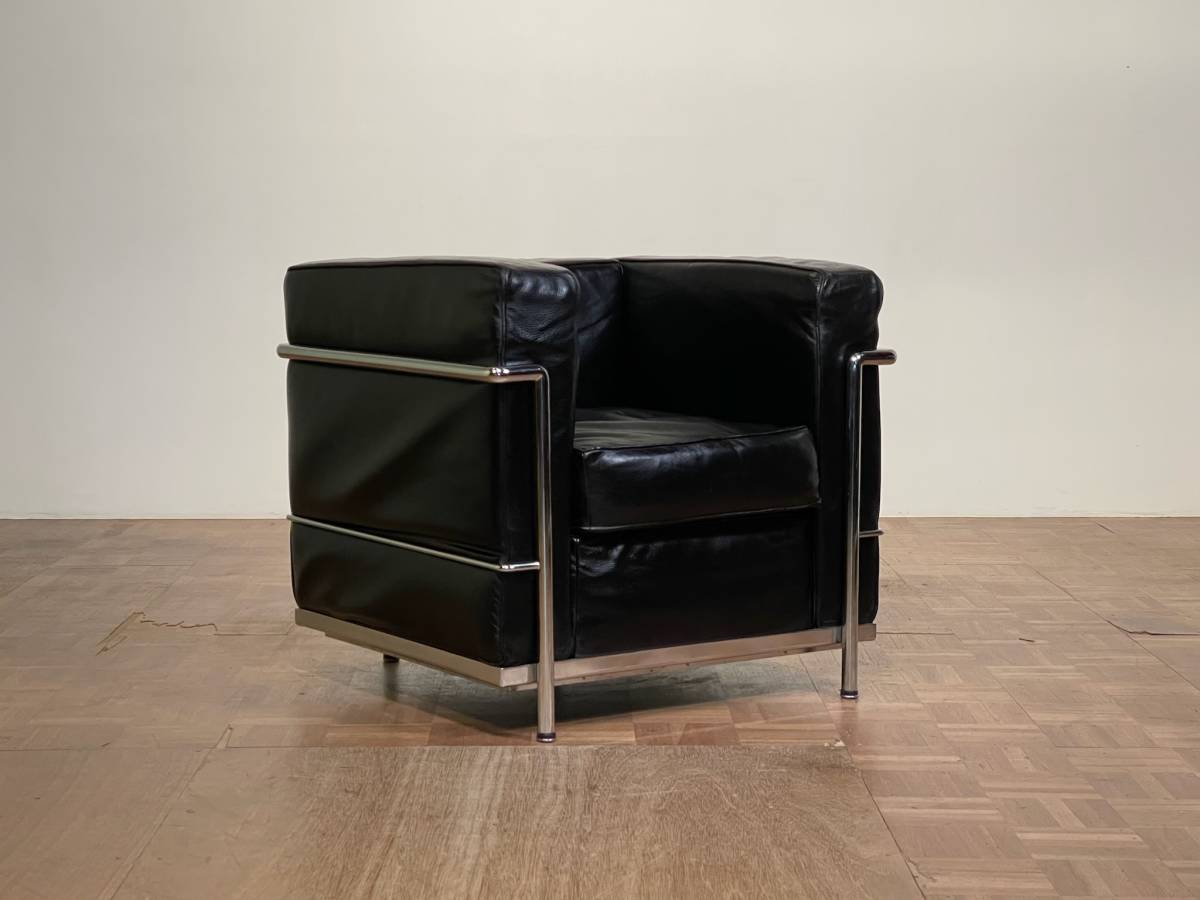 -sr0192a｜LC2 グランコンフォール ラウンジチェア｜Cassina カッシーナ 1人掛け シングルソファ 名作 コルビジェ ペリアン ジャンヌレ_画像1