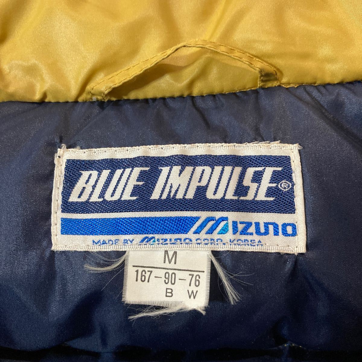 MIZUNO ミズノ BLUE IMPULSE ブルーインパルス ダウンジャケット Mサイズ 韓国製 ビンテージ レトロ_画像5