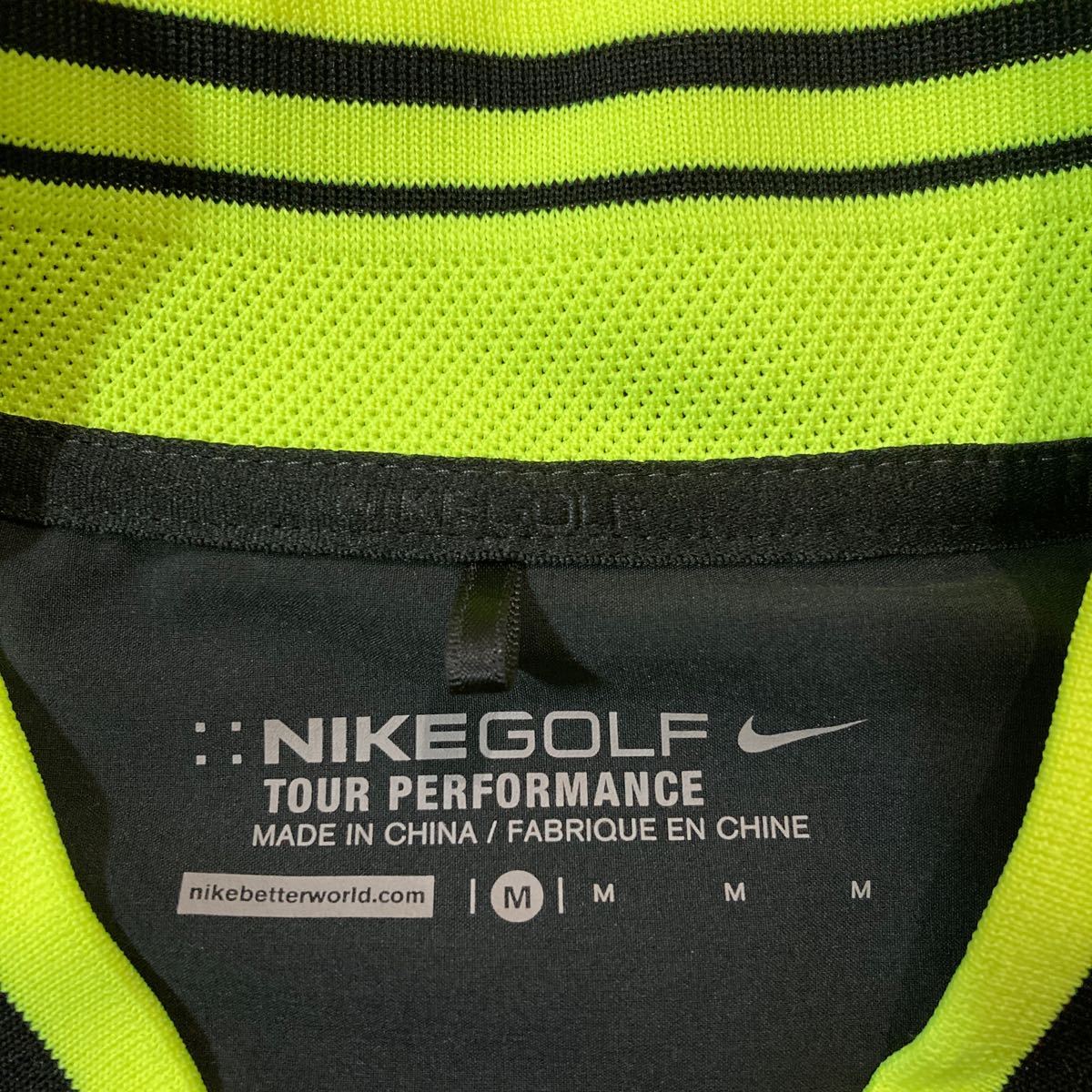 NIKE GOLF ナイキゴルフ ゴルフウェア ピステ ヤッケ ウィンドブレーカー ジップアップ Mサイズ 黒 黄色_画像2
