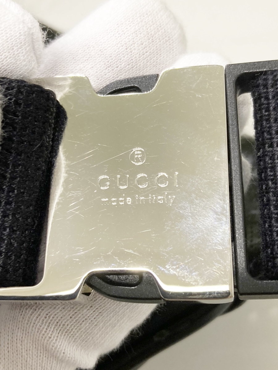 ◆◆【GUCCI】グッチ GG　エンボス ベルトバッグ ウエストバッグ メンズ ブラック oi ◆◆_画像7