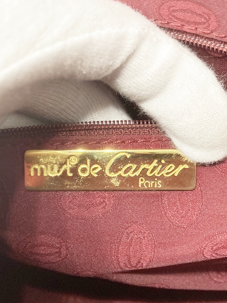 **[CARTIER] Cartier Must линия ручная сумочка wine red бордо женский oi **