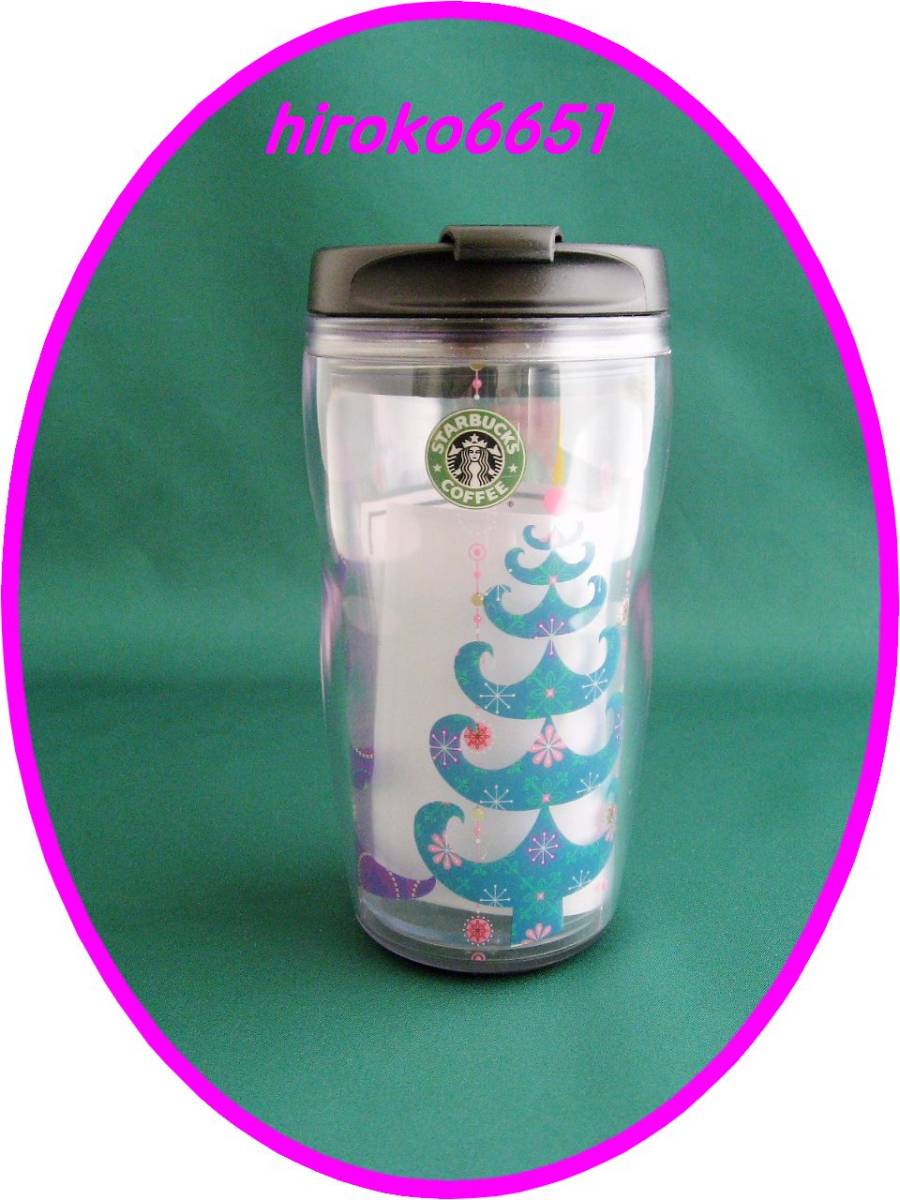 ☆入手困難！★新品 201 2006年 スターバックス ホリデー クリアツリータンブラー 旧ロゴ 8oz 240ml ショート Starbucks★クリスマス_画像1