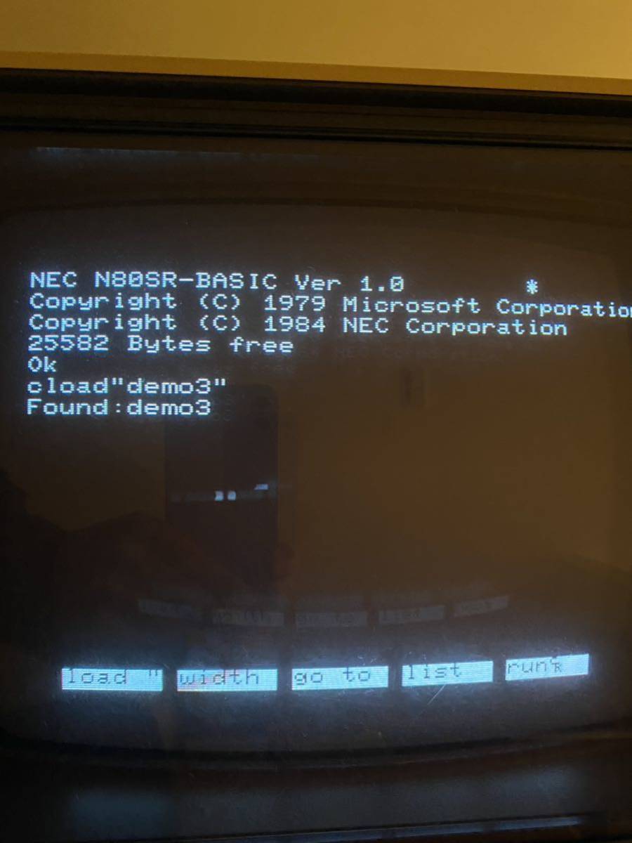 【動作OK】NEC PC-8001mkⅡSR デモンストレーションプログラム_画像9