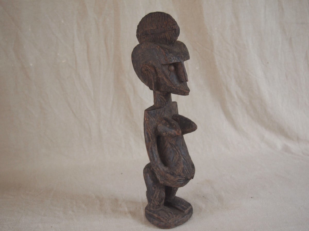 Yahoo!オークション - 時代 アフリカ ドゴン族 木彫り女性34.5ｃｍ 