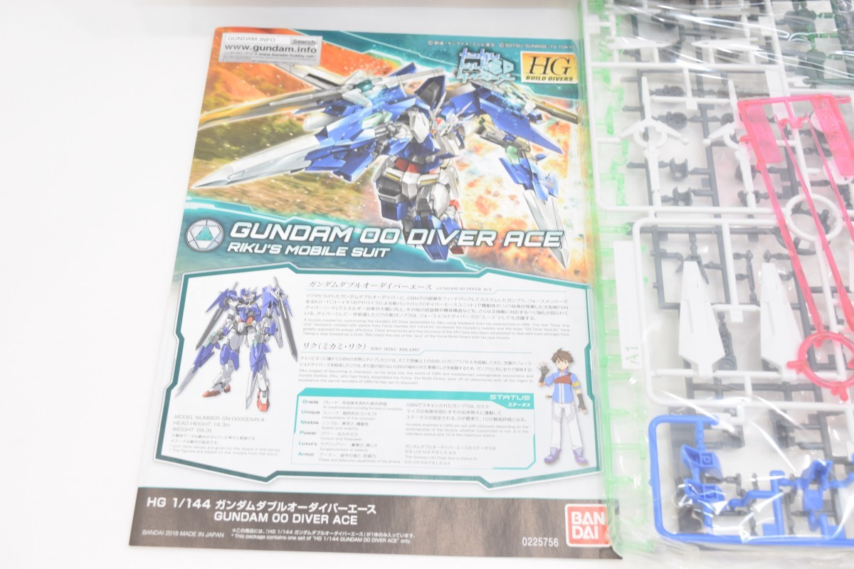 未組立 完品 1/144 HG 009 ガンダムダブルオーダイバーエース ビルドダイバーズ ガンプラ バンダイ プラモデル BANDAI RJ-906M/611_画像3