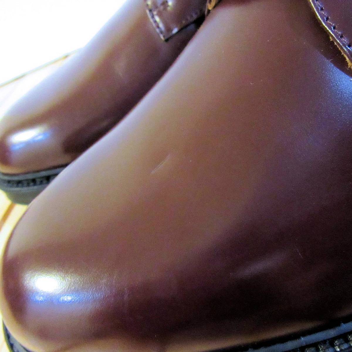 未使用 やや小傷・スレあり BOEMOS ボエモス レザーブーツ シューズ 革靴 レースアップ ブーツ 8ホール ブラウン 茶色 メンズ 41  26cm 程度