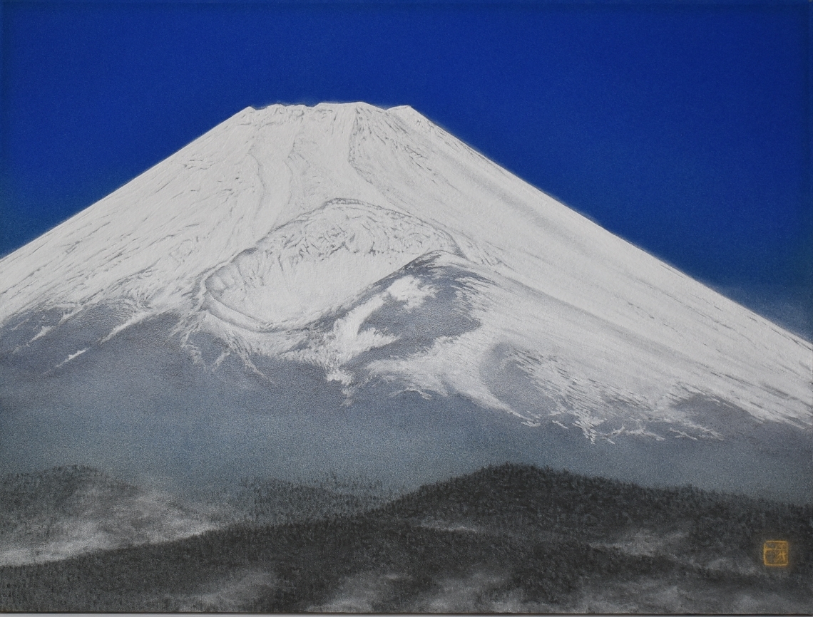 ●絵画【杉松儀一】≪富嶽・富士山≫ 共シール 日本美術院院友　12号　今野忠一に師事 真作本物保証｜絵画買取《小川処堂》_画像2