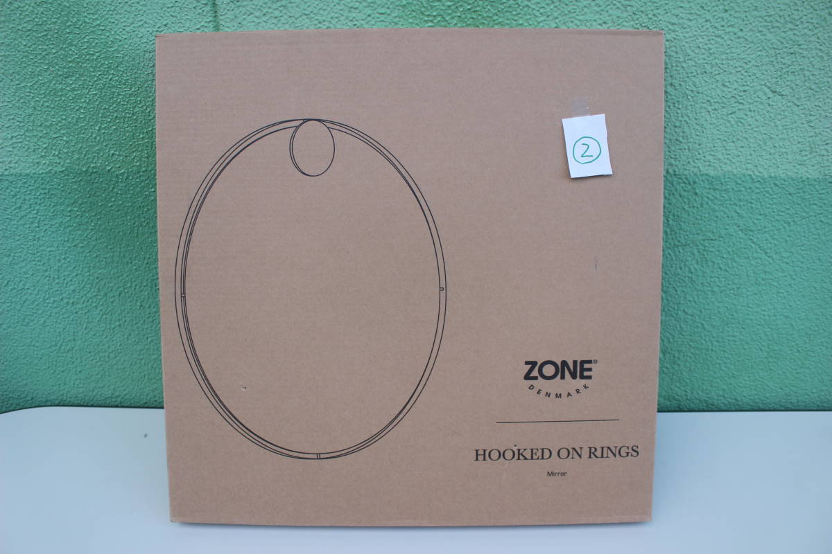 ② Zone ZONE Mirror f. wall Hooked On Rings 331814 нержавеющая сталь нераспечатанный коробка боль товар 