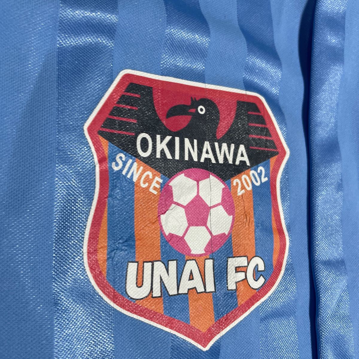 沖縄 OKINAWA UNAI FC アシックス asics 黒タグ 定番シャドー 支給 着用 長袖 ユニフォーム Lサイズ #7_画像7