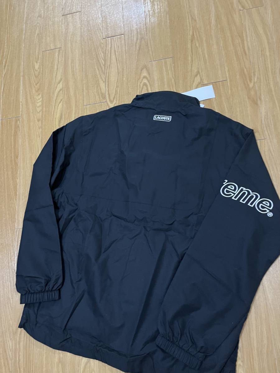 ○未使用新品17ss Supreme × LACOSTE Track Jacket ブラック ラコステ ジャケット　L 52 タグ付き_画像7