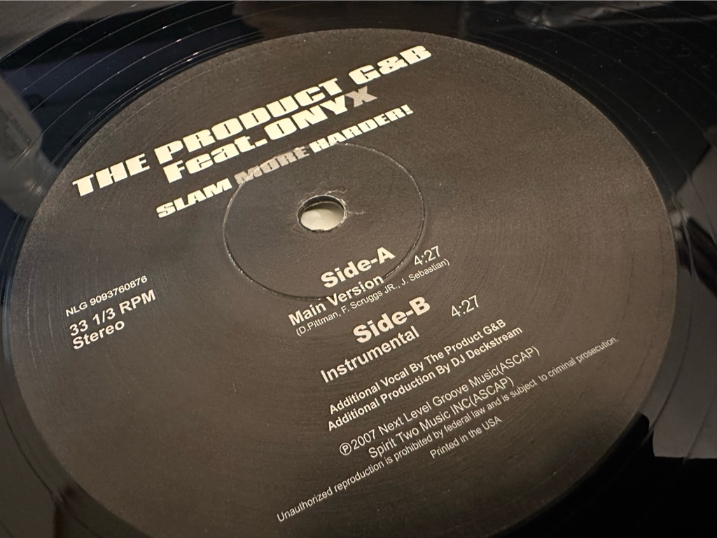 12”★The Product G&B Feat. Onyx / Slam More Harder!の画像4