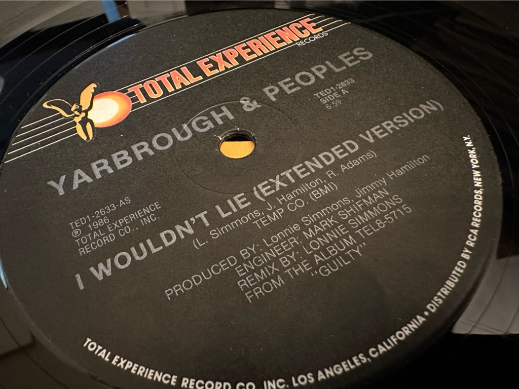 12”★Yarbrough & Peoples / I Wouldn't Lie / ダンス・クラシック！の画像1