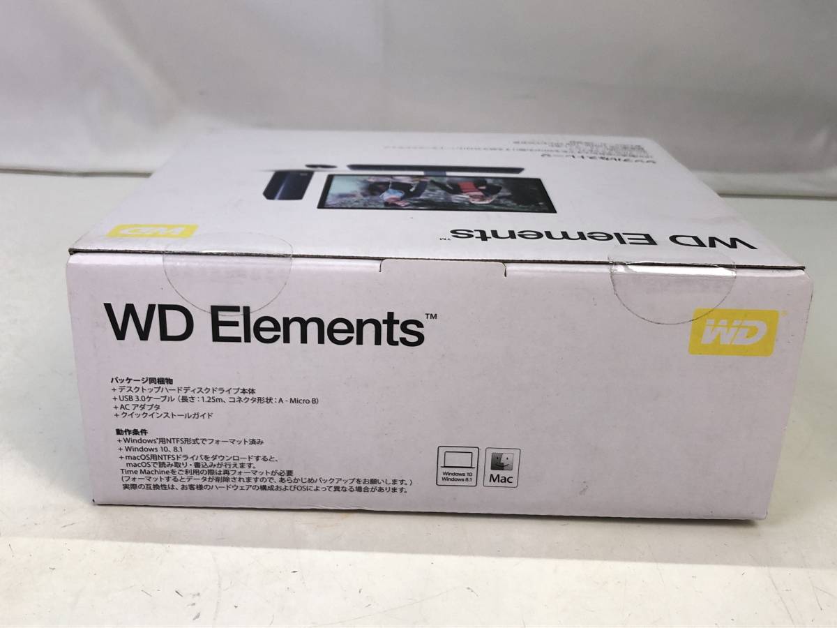 【6660】WD Elements ベーシックストレージ 8TB 外付け デスクトップ ハードディスクドライブ HDD ウエスタンデジタル 未開封 中古品_画像3