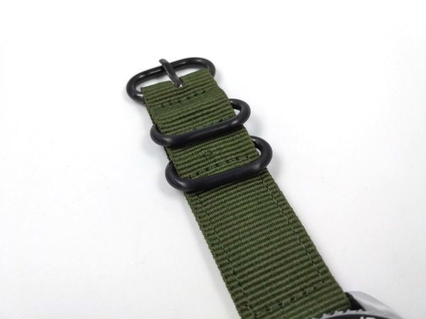  нейлоновый милитари ремешок для замены наручные часы ремень quick release Army зеленый X черный 22mm