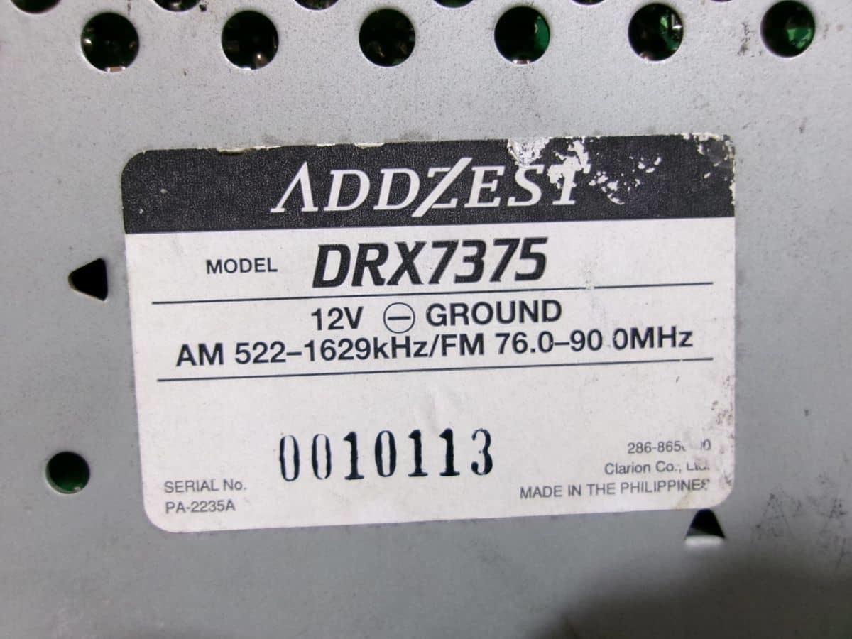 ★激安!★ADDZEST アゼスト DRX7375 CDデッキ CDプレーヤー 1DIN 35W×4 / Q9-955_画像5