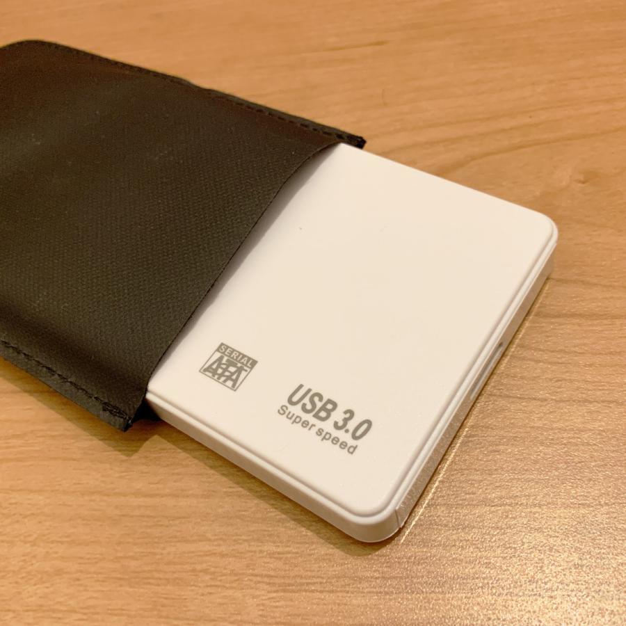 ★2個セット★500GB×2★白 高速通信 USB3.0 ポータブル 外付けHDD Win11/Win10/Win8/Win7/Mac/PS4/PS5/XBox/テレビ録画 対応 ポーチ付属_画像4