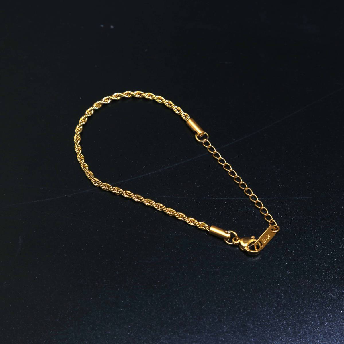 金ブレスレット k18 刻印 ゴールド ネックレス ブレスレット バングル Gold bangle bracelet 321_画像3