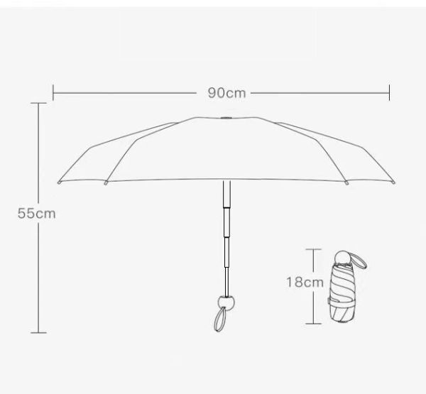 『白』軽量 折りたたみ傘 99.9％UVカット コンパクト 完全遮光 遮熱 日傘 太陽光 紫外線遮断 晴雨兼用傘 耐風撥水 梅雨対策 収納袋付き_画像8